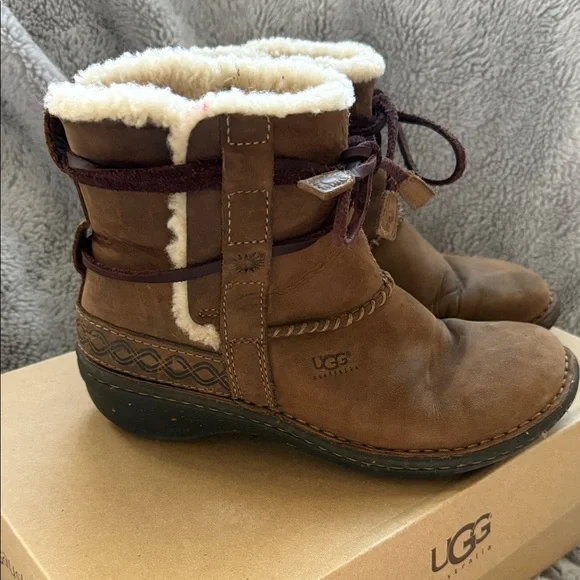 UGG Shearling Ankle Boots - Picture 3 of 8